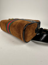 Load image into Gallery viewer, Gucci Ophidia Suede Patent Leather Belt Bag Size 95cm/ 38in Brown