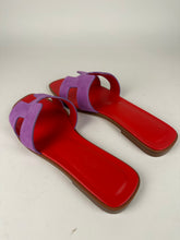 Load image into Gallery viewer, Hermes Oran Suede Goatskin Violet Parma Size 39EU