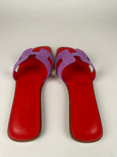 Load image into Gallery viewer, Hermes Oran Suede Goatskin Violet Parma Size 39EU