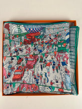 Load image into Gallery viewer, Hermes Silk Scarf “Le Grand Prix Du Faubourg” by Ugo Gattoni 2017