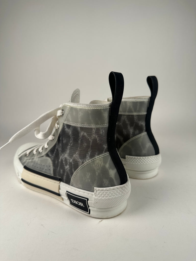 Dior B23 Leopard Print High Top Sneakers Size 38EU