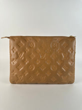 Load image into Gallery viewer, Louis Vuitton Lambskin Embossed Monogram Coussin PM Camel Brown