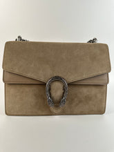 Load image into Gallery viewer, Gucci Suede Medium Dionysus Shoulder Bag Taupe