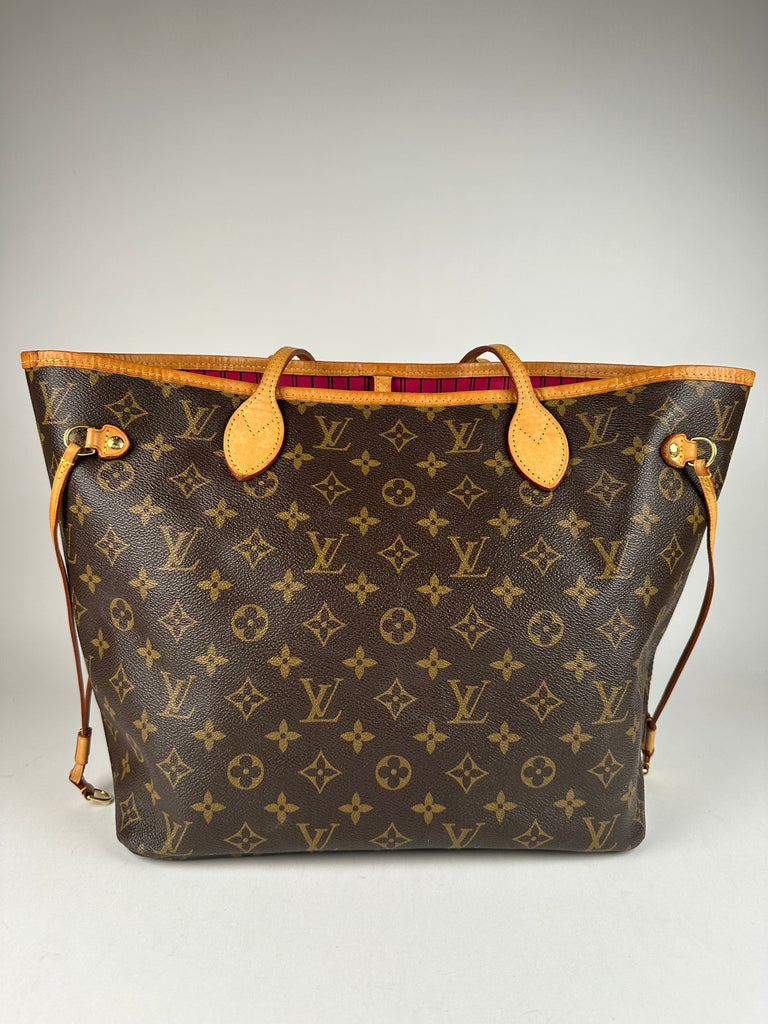 Louis Vuitton Monogram Neverfull MM  With Pouch Peony Interior