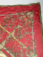 Load image into Gallery viewer, Hermes Serenite Silk Sheer Scarf Red Green 90cm