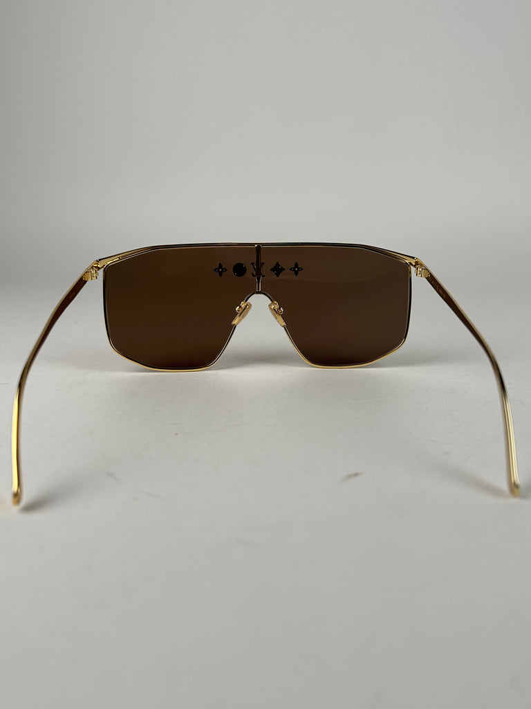 Louis Vuitton LV Golden Mask Sunglasses Gold Brown