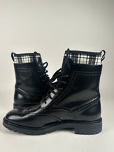 Load image into Gallery viewer, Dior Calfskin Tartan D-Order Low Boot Black/White size 38EU