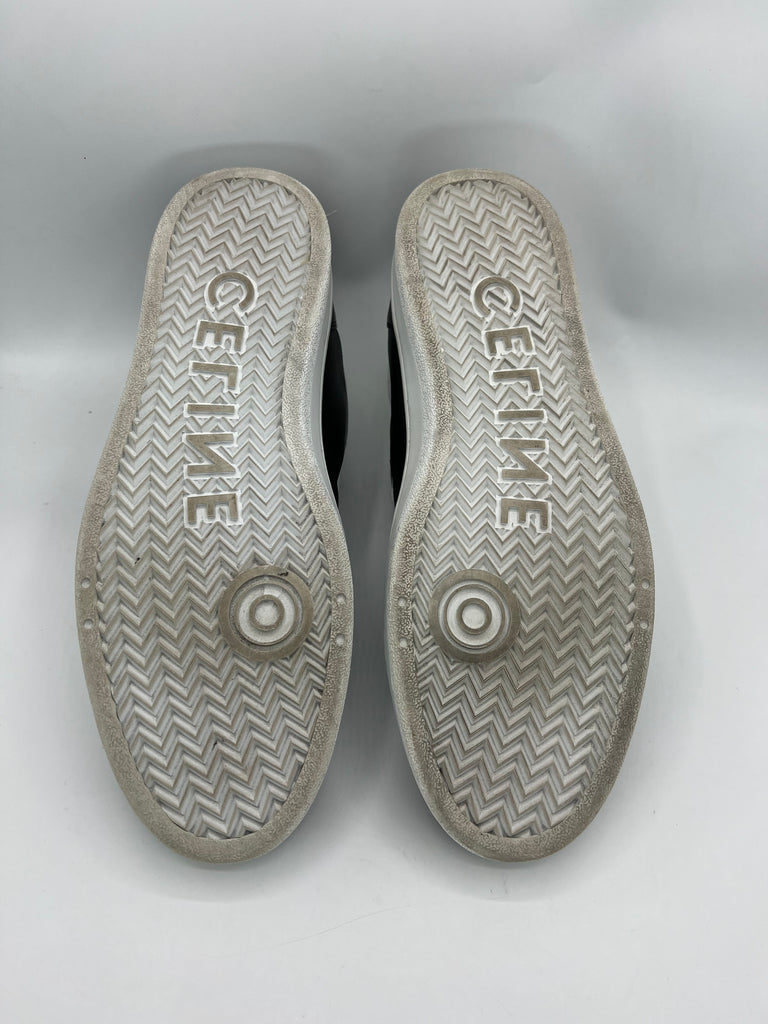 Celine CT-02 mid top sneaker Calfskin Black/White Size 45EU