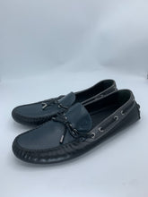 Load image into Gallery viewer, Louis Vuitton Tri Color Calfskin Arizona Moccasin Navy Blue