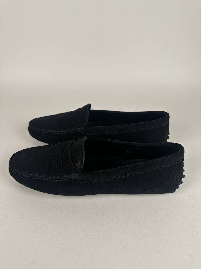 Tods Black Suede Drivers Size 38.5EU