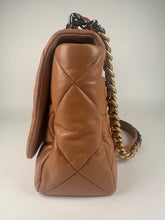 Load image into Gallery viewer, Chanel Lambskin Quilted Maxi Chanel 19 Flap Caramel