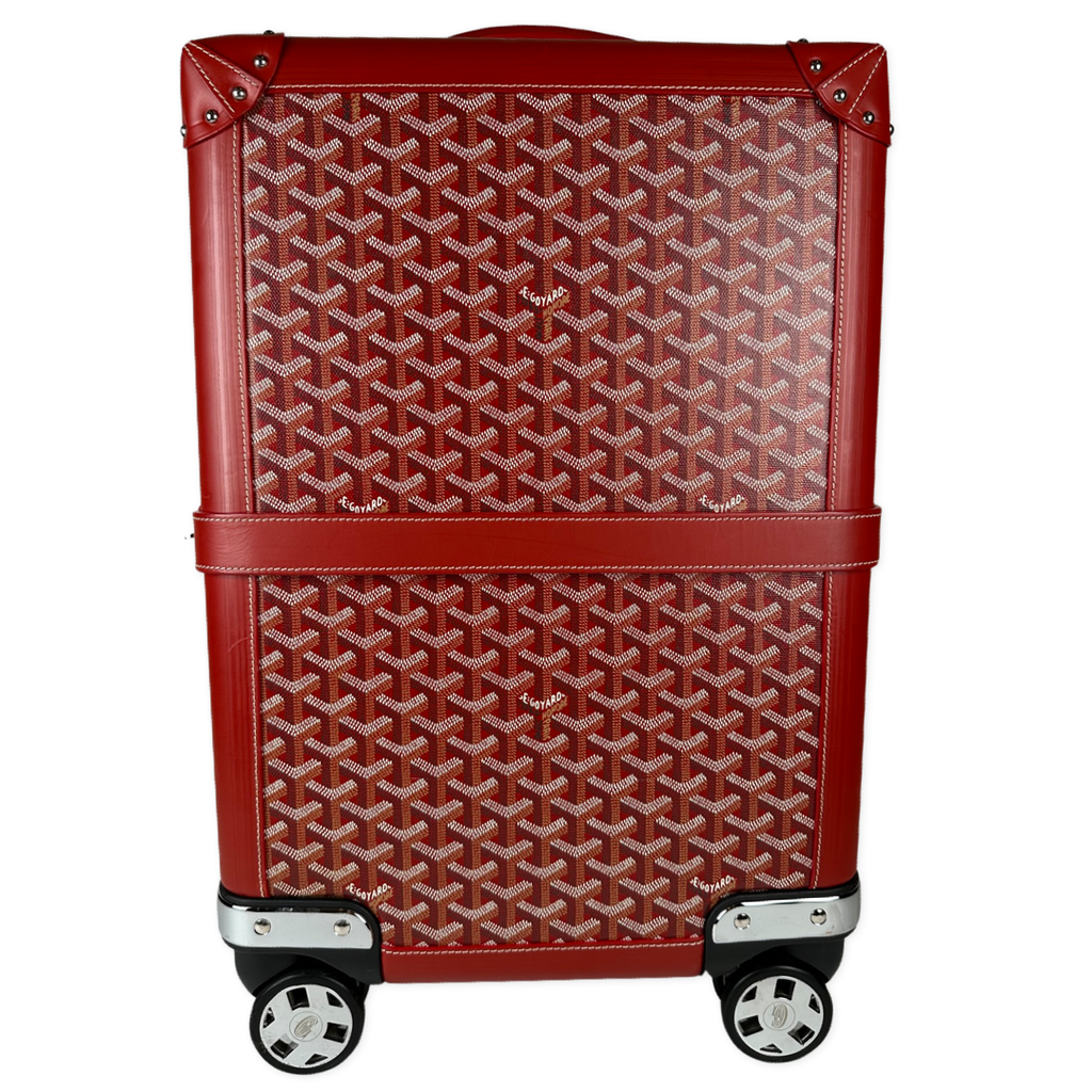 Goyard Bourget PM Trolley Case Rolling Luggage Burgundy – Sacdelux