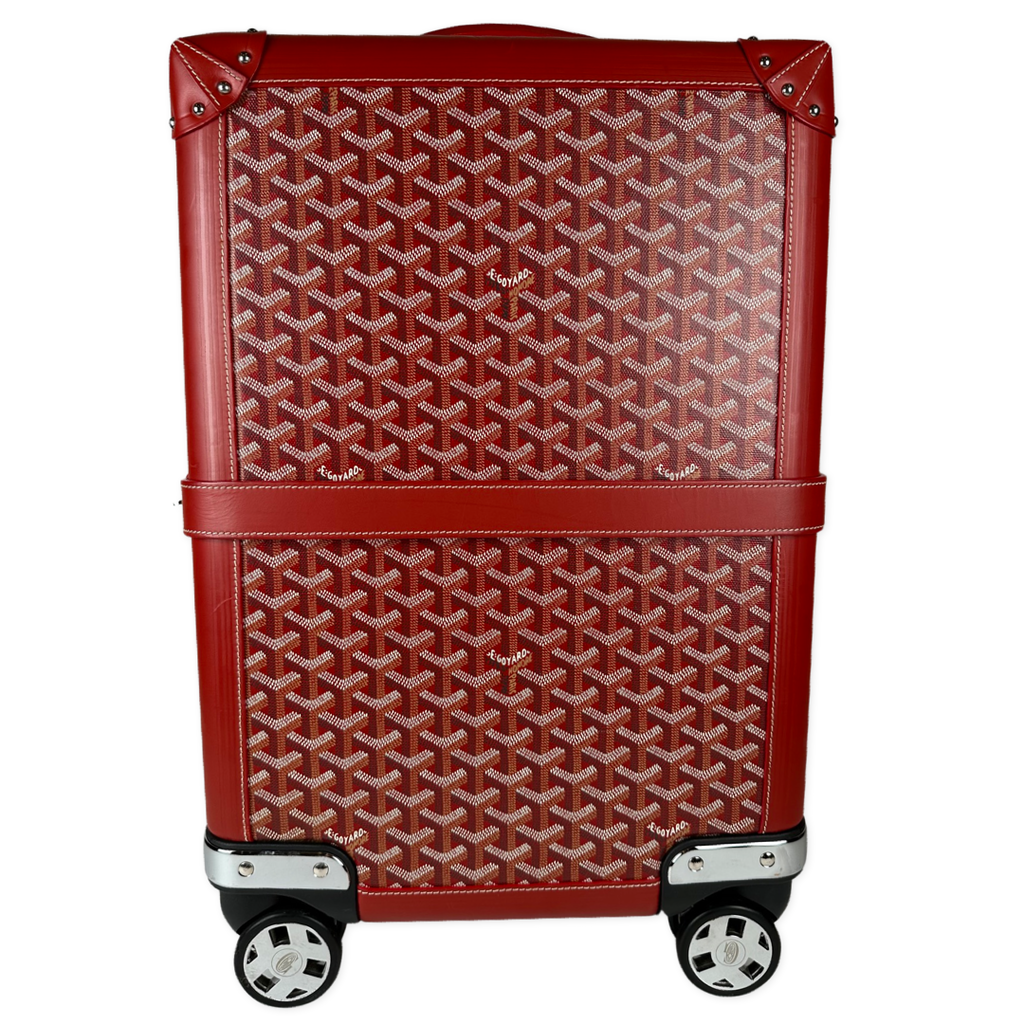 Goyard Bourget PM Trolley Case Rolling Luggage Burgundy