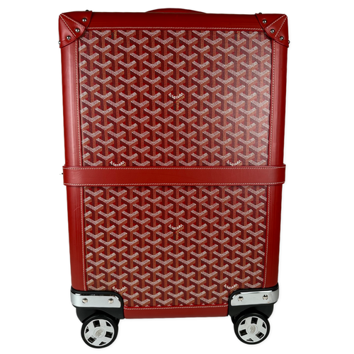 Goyard Bourget PM Trolley Case Rolling Luggage Burgundy