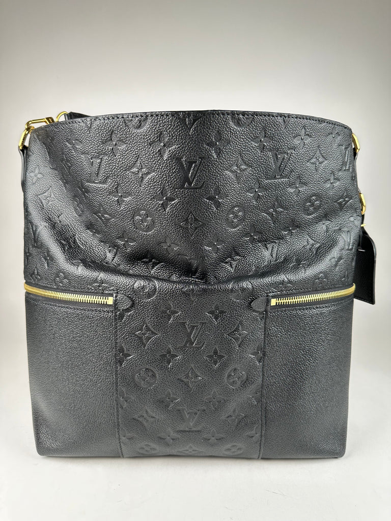 Louis Vuitton Melie Empreinte Leather Hobo Bag Black