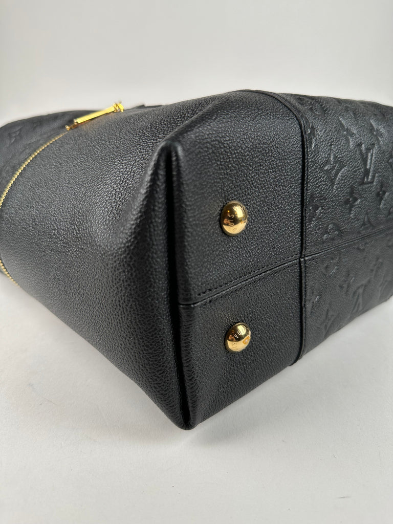 Louis Vuitton Melie Empreinte Leather Hobo Bag Black