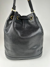 Load image into Gallery viewer, Chanel Vintage Caviar Leather Drawstring Bucket Bag Black