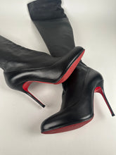 Load image into Gallery viewer, Christian Louboutin Sempre Monica 100 Thigh High Boot Black Size 38.5EU
