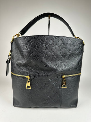Louis Vuitton Melie Empreinte Leather Hobo Bag Black