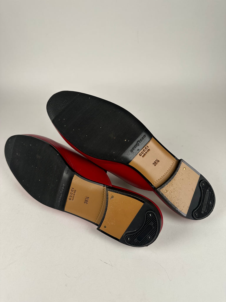 Gucci Princetown Horsebit Mule Red Size 38EU