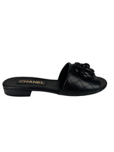 Load image into Gallery viewer, Chanel Camilla Quilted Slides Black Size 38EU