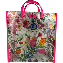 Load image into Gallery viewer, Gucci Flora Vinyl Shopper Tote Pink Multicolor Large