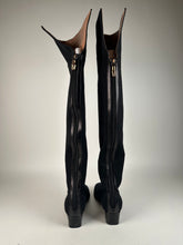 Load image into Gallery viewer, Gucci Over Knee Boots Black Jersey Cotton size 37EU