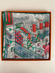 Hermes Silk Scarf “Le Grand Prix Du Faubourg” by Ugo Gattoni 2017