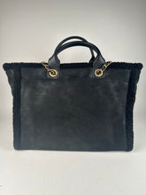 Load image into Gallery viewer, Chanel Shearling Medium Deauville Tote Rainbow Black