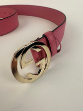 Load image into Gallery viewer, Gucci Leather Interlocking G Belt Pink 106cm/42in
