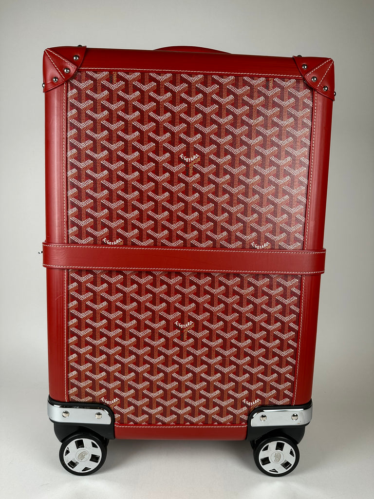 Goyard Bourget PM Trolley Case Rolling Luggage Burgundy