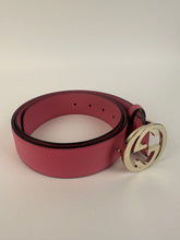 Load image into Gallery viewer, Gucci Leather Interlocking G Belt Pink 106cm/42in