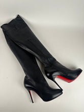 Load image into Gallery viewer, Christian Louboutin Sempre Monica 100 Thigh High Boot Black Size 38.5EU