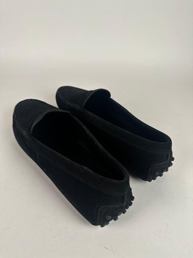 Tods Black Suede Drivers Size 38.5EU