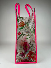 Load image into Gallery viewer, Gucci Flora Vinyl Shopper Tote Pink Multicolor Large