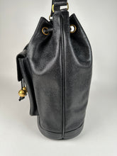 Load image into Gallery viewer, Chanel Vintage Caviar Leather Drawstring Bucket Bag Black