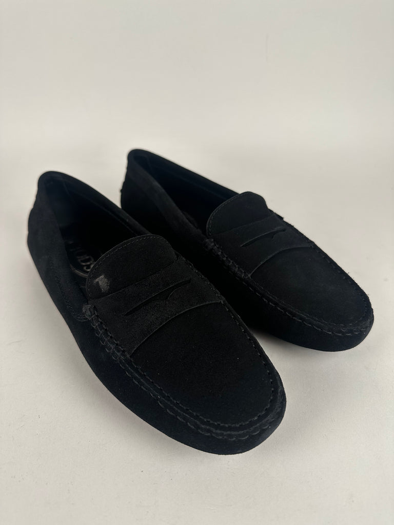 Tods Black Suede Drivers Size 38.5EU