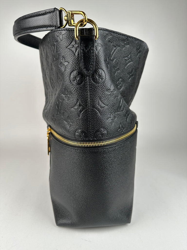 Louis Vuitton Melie Empreinte Leather Hobo Bag Black