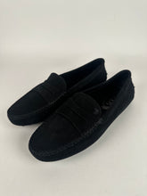 Load image into Gallery viewer, Tods Black Suede Drivers Size 38.5EU