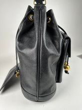 Load image into Gallery viewer, Chanel Vintage Caviar Leather Drawstring Bucket Bag Black