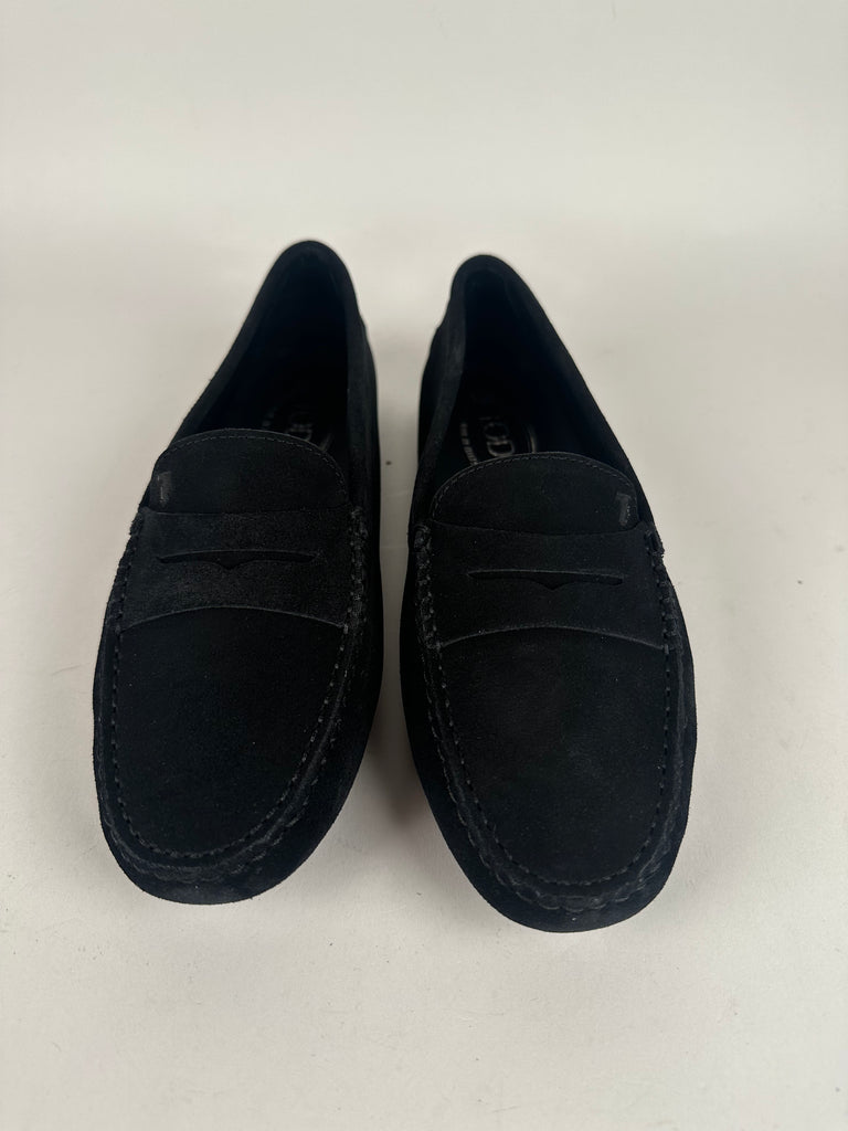 Tods Black Suede Drivers Size 38.5EU