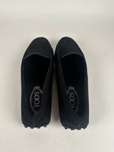 Load image into Gallery viewer, Tods Black Suede Drivers Size 38.5EU