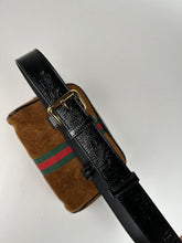 Load image into Gallery viewer, Gucci Ophidia Suede Patent Leather Belt Bag Size 95cm/ 38in Brown