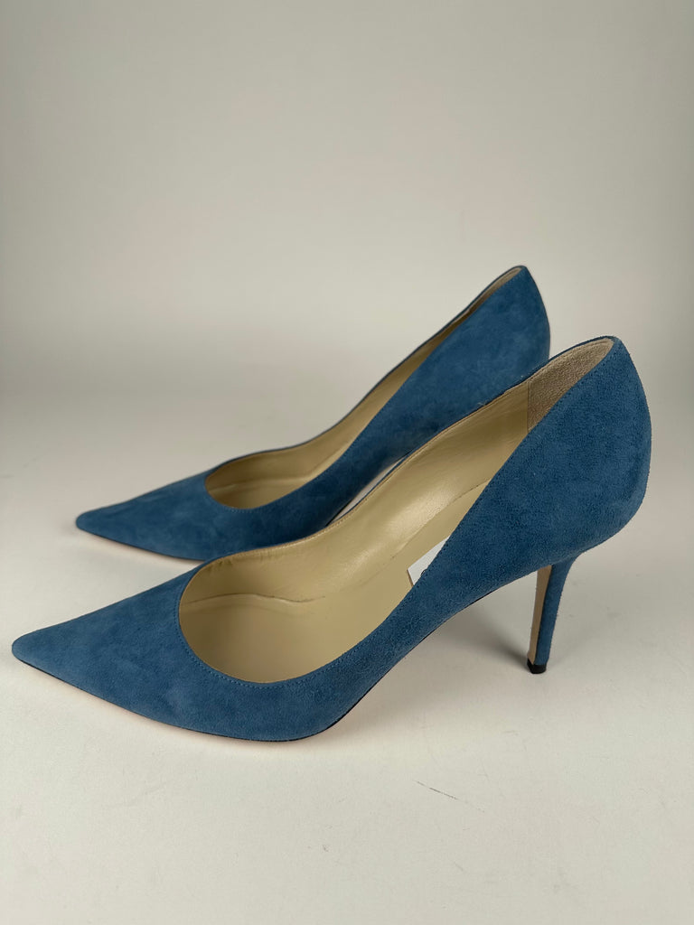 Jimmy Choo  Agnes Suede Pump in Blue size 43EU