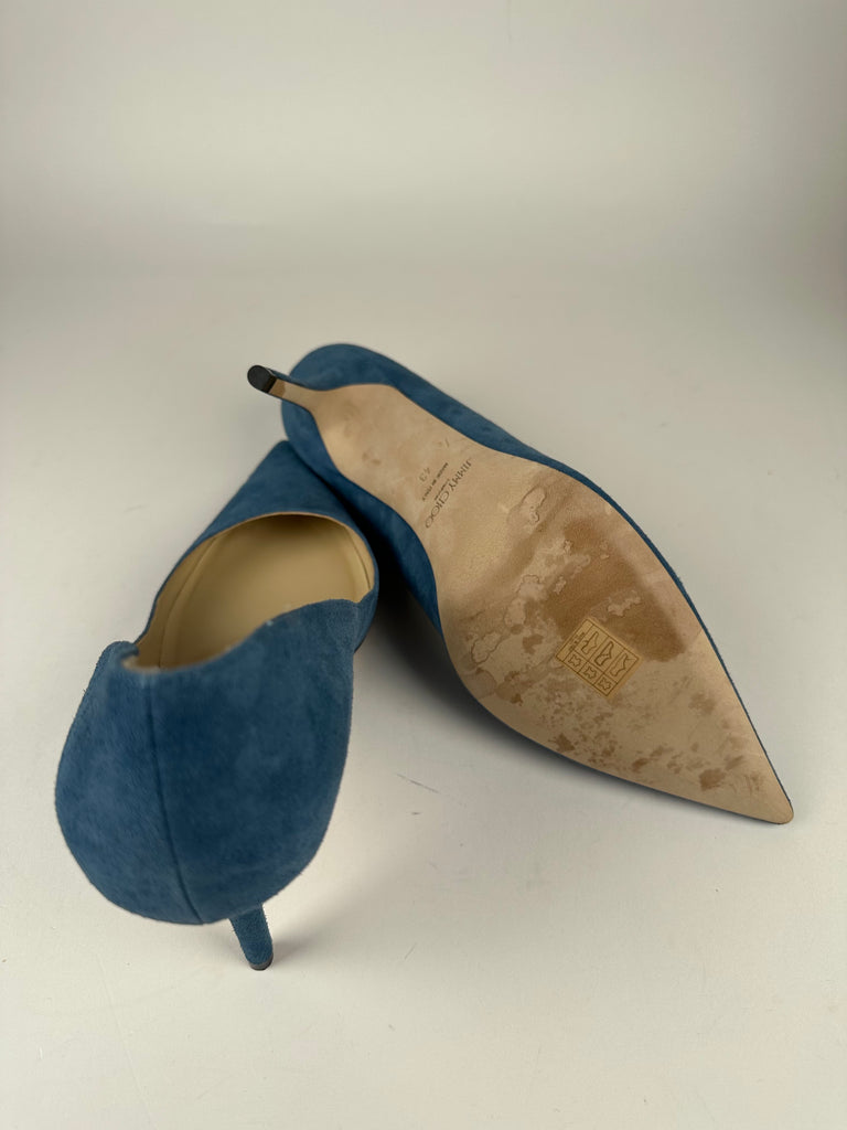 Jimmy Choo  Agnes Suede Pump in Blue size 43EU