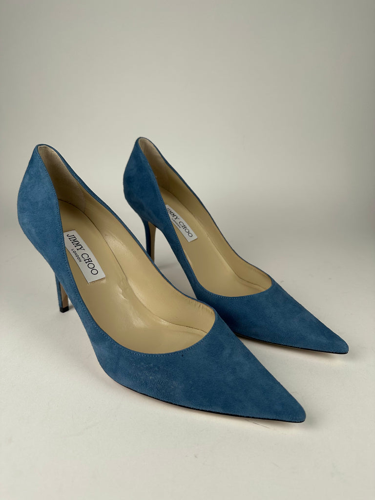 Jimmy Choo  Agnes Suede Pump in Blue size 43EU