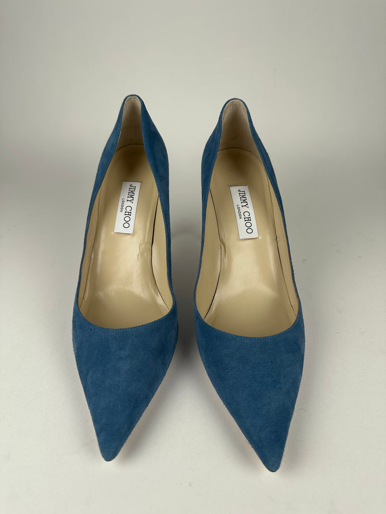 Jimmy Choo  Agnes Suede Pump in Blue size 43EU