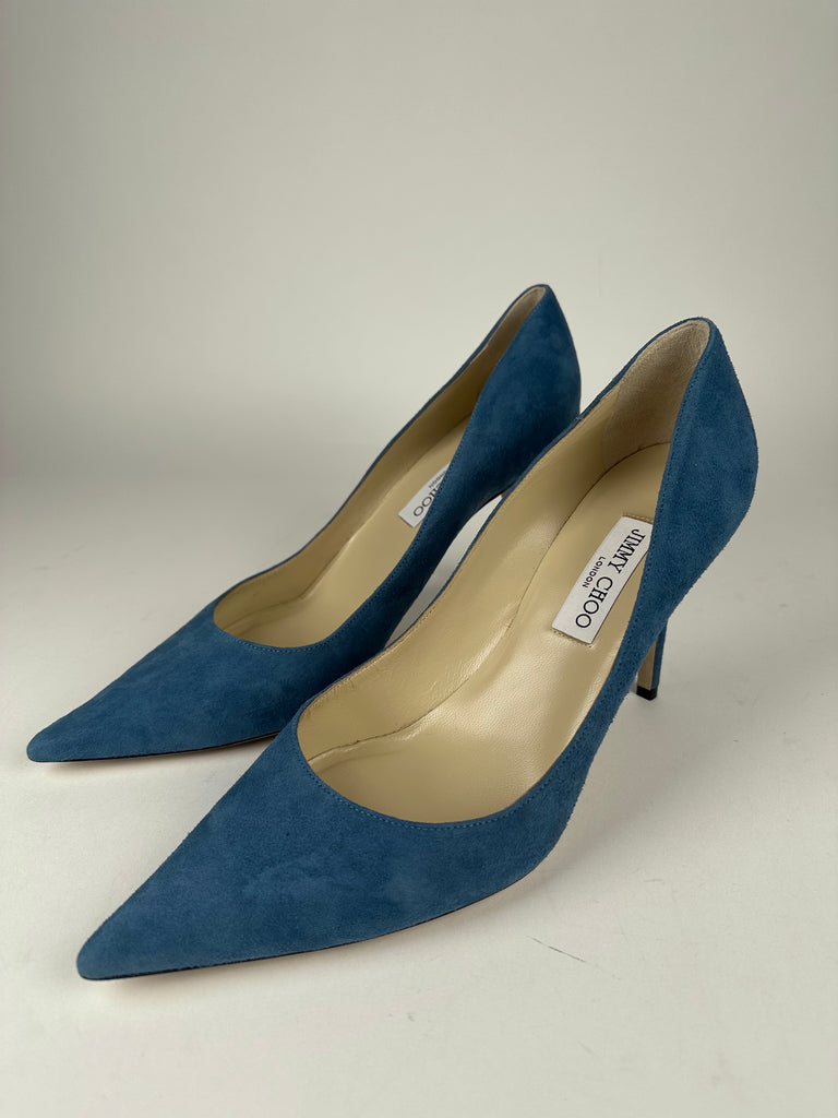 Jimmy Choo  Agnes Suede Pump in Blue size 43EU