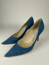 Load image into Gallery viewer, Jimmy Choo  Agnes Suede Pump in Blue size 43EU