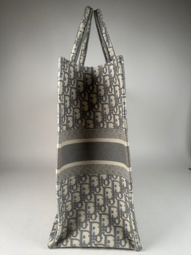 Dior Oblique Canvas Large Book Tote Grey